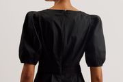 Ted Baker Black Burdur Detail Puff Sleeve top