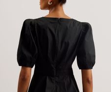 Ted Baker Black Burdur Detail Puff Sleeve top
