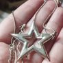 Star Pendant Necklace with Rhinestones. Image 3