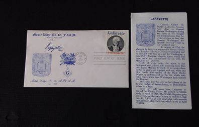 U.S.A. Stamps : Masonic First Day of Issue Cover 1977