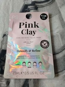 Pink clay face mask