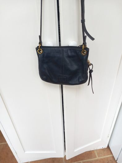 Fossil Black Leather Cross Body Bag