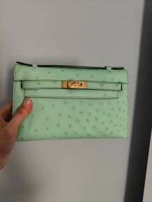 Ostrich skin bag