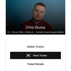 Chris stussy ticket Belfast