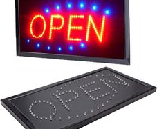 Bright LED Neon Open Shop Sign Light Display Sign Window Hanging with Chain (FREE POSTAGE)