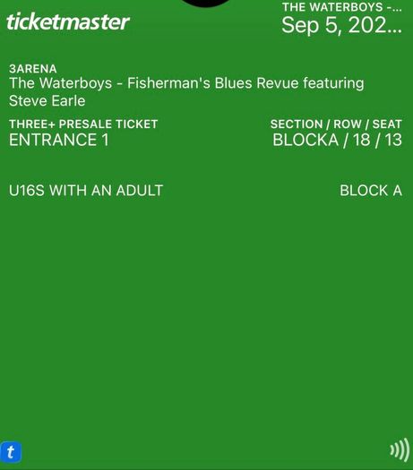 Waterboys / Steve Earle Tickets