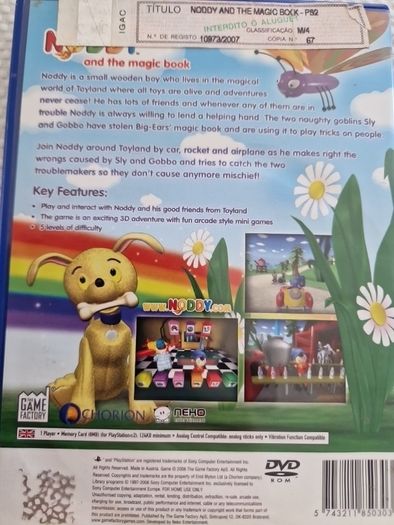 Noddy and the Magic Book PlayStation2 Ps2 Games Original