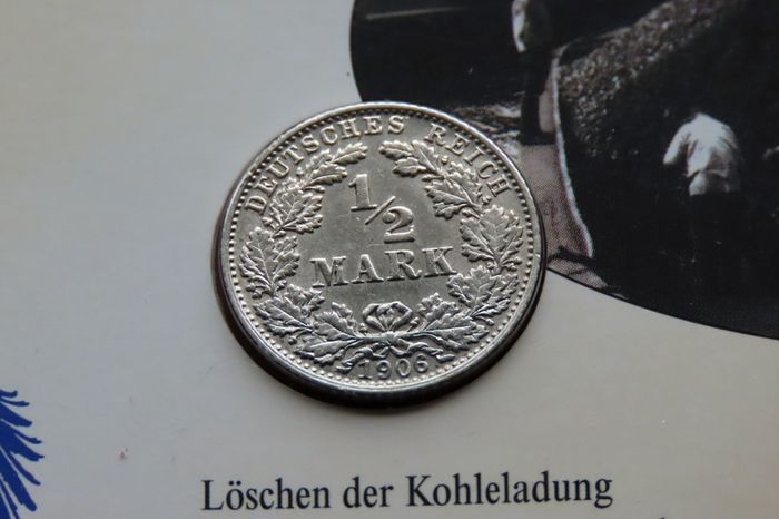 2 Silver coins in old German Empire set Kaiser Wilhelm II | original Silver Coins