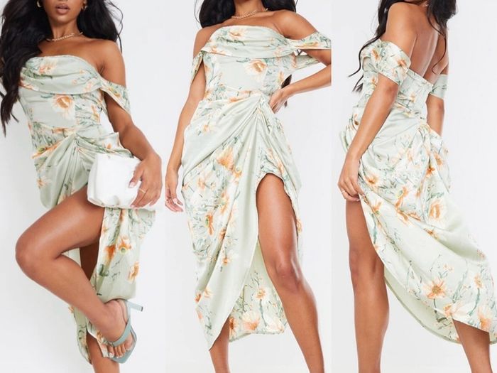 Pretty Little Thing off shoulder dress