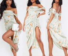 Pretty Little Thing off shoulder dress