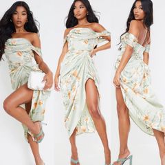 Pretty Little Thing off shoulder dress