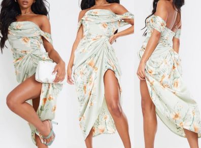 Pretty Little Thing off shoulder dress