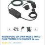 Masterplug 10A 2.4kW Mode 2 Type 2 Plug Portable EV Charger 5m Image 3