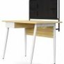 ALPHASON Home Office Desk Oak and White Freemont Image 2