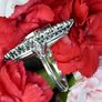 Large Antique Sapphire & Diamond Marquise Ring Image 6