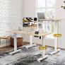 NEW SALE | 120 x 60cm Electric Standing Desk with USB Charging Port (New Sedentary Reminder), Height Adjustable Standing Desk with Cable Tray and Wheels, Small Sit Stand Desk for Home Office Image 4