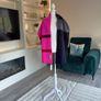 Brand-new Ladies Neon Pink & Navy Lambswool Scarf Image 9