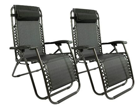 Foldable and Adjustable  2 Set of  Relaxing Recliners for  Garden Chairs, Camping Chairs, Patio and Balcony