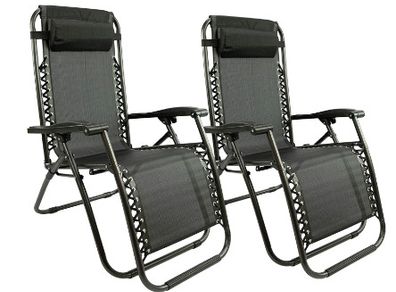 Foldable and Adjustable  2 Set of  Relaxing Recliners for  Garden Chairs, Camping Chairs, Patio and Balcony