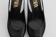 Zara Leather Slingback Court Shoes