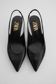 Zara Leather Slingback Court Shoes