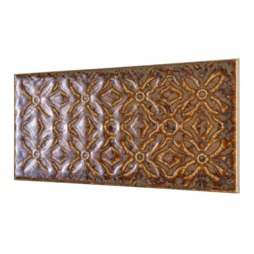 Metro Zurbaran Textured Cobre Gloss Tile 22x11cm (price is per sqm)