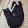 Bnwt adidas man utd travel bottoms Size medium 32" leg black tapered Image 2