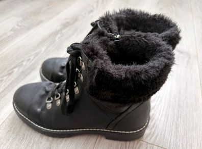 Dunnes Fur Hiker Boots Size 40 or 6.5 uk