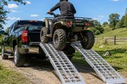Heavy Duty Aluminium Loading Ramps 305cm Folding Pair 907kg Capacity for ATV UTV Quad Bike Ride On Mower