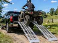 main image for ad Heavy Duty Aluminium Loading Ramps 305cm Folding Pair 907kg Capacity for ATV UTV Quad Bike Ride On Mower
