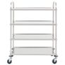 4-Tier Kitchen Trolley 107x55x125 cm Stainless Steel Image 2