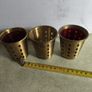 Set of 3 Small Brass Chamberstick | Brass Candle Holder Image 2