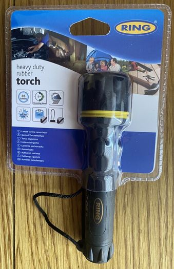 Ring heavy duty rubber torch LED