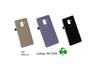 New Samsung Galaxy A8 2018 SM-A530F Rear Glass Back Battery Cover Adhesive Grey/ Black/ Gold