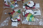 Christmas Glitter Patches Assorted Shapes