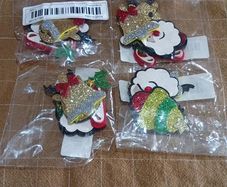 Christmas Glitter Patches Assorted Shapes