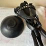 Hand carved wooden bowl and stand Image 5