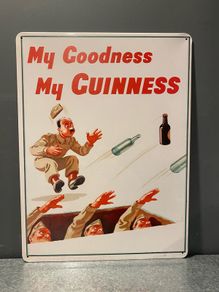 Large Guinness Tin Metal Sign