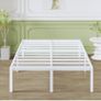 High White Double Bed Frame 4ft 6 with Rounded Corners Image 10