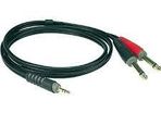 Klotz AY5 3mtr Mini jack - 2x Mono jack 3Mtr
