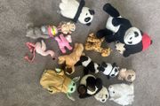 Soft toys - pandas, baby yoda,