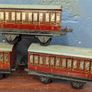 Hornby Meccano tin plate model train carriages Image 3