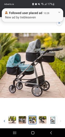 deluxe twin pram