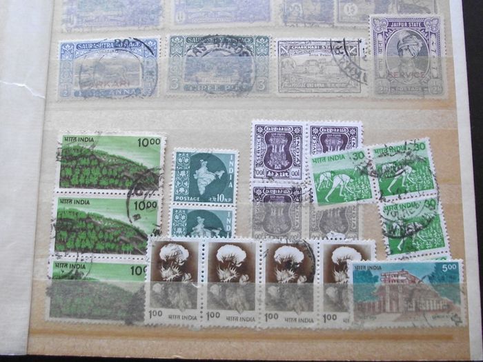 A nice collection of Stamps from India, presented in the album #7