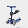Micro scooter assessories: seat push handle and footrest: black. Image 4