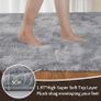 Rugs Living Room 120x160cm, Grey Area Rugs for Bedroom, Washable Anti Slip Extra Large Shaggy Soft Rug Fluffy Modern Floor Carpets Mat Beside Carpet for Kids Living Room Image 2