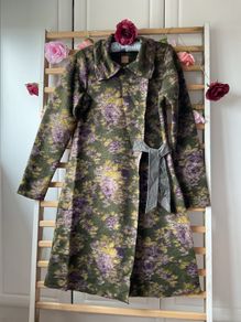 coat container brand 70% wool wrap style short coat size 10