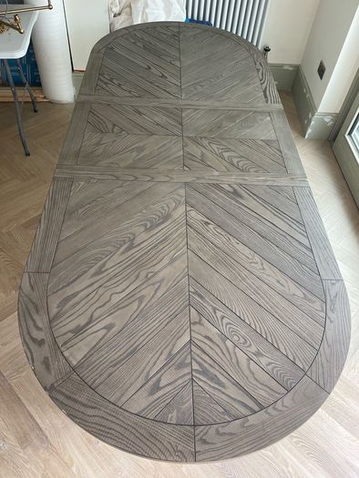 Monroe dark oak extendable dining table
