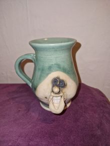 Irish Stoneware face mug