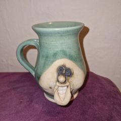 Irish Stoneware face mug
